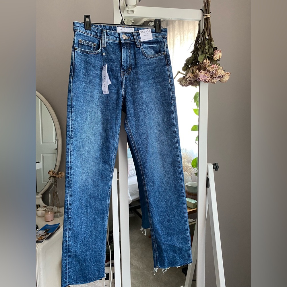 Topshop Straight Leg Jeans